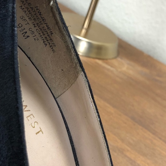 Nine West Black Suede Pointed Toe Heels - Picture 6 of 8